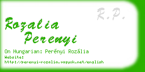 rozalia perenyi business card